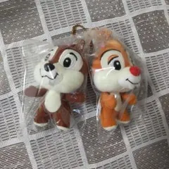 チップとデール ぬいぐるみマスコット ディズニー チェーンストラップ
