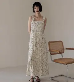 【ローリーズファーム】シャーリングワンピース