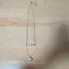 ２連パール風ネックレス