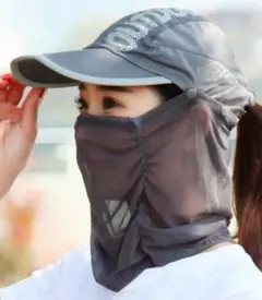 【新品】日除け UVカット 帽子 レディース 紫外線 熱中症 サンバイザー