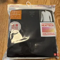 【新品】ユニクロ 極暖 ヒートテックコットン XLブラックメンズ 長袖
