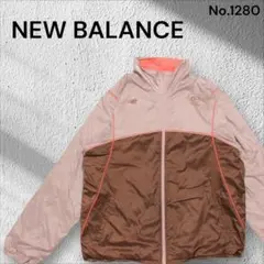 NEW BALANCE ナイロンジャケット ジャンパー ピンク/ブラウン