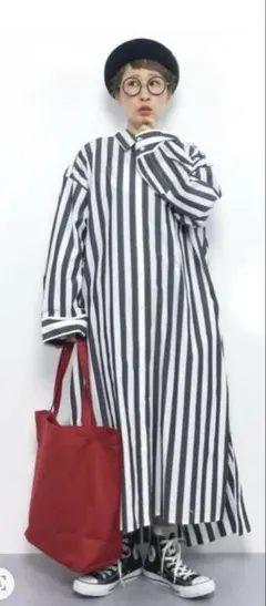 JOUNAL STANDARD ストライプ ロングシャツワンピース