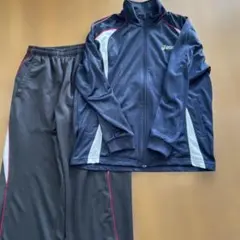 asics ジャージ上下セット 黒