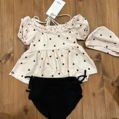 新品未使用セパレート水着 女の子用 110cm ハート柄