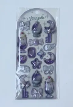 新品・正規品　クリアジェムステッカー　ウォーターシール　パープル　紫　クーリア