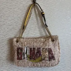 ZARA ショルダーバッグ　バナナモチーフ　スパンコール　ゴールドチェーン
