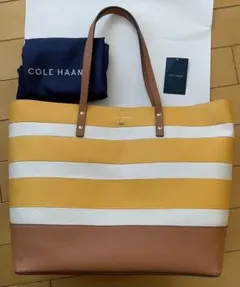 COLE HAAN トートバッグ イエロー ホワイト 未使用のサムネイル
