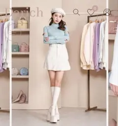 ダーリッチ　スカート　ホワイト