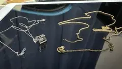 k18金 k18WGネックレス 2本セット