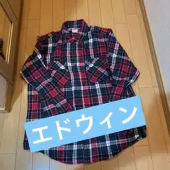 EDWIN エドウィン チェック柄ネルシャツ L