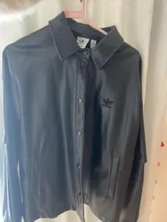 アディダスオリジナルス adidas フェイクレザージャケット M 黒