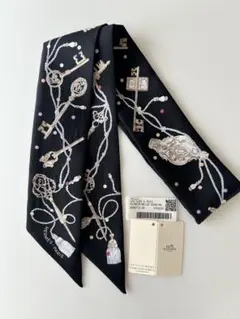 入手困難❤︎エルメス　ツイリー　レクレアポア　ブラック　美品 ツイリー レ・クレ・ア・ポア ノワール ブラック 黒[] Twilly