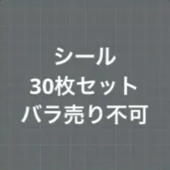 【バラ売り不可】シール30枚セット