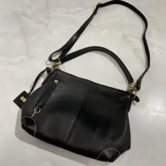 美品　LIME ハンドバッグ　ショルダーバッグ　2way レザー　シボ革　収納多