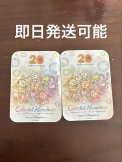 東京ディズニーシーダッフィー＆フレンズ20周年記念 ステッカー2枚セット