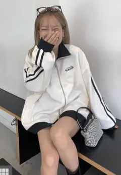 【値下げ！】GRL 配色サイドラインジャージジャケット　春服