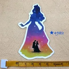 ★4982【新品】ステッカー プリンセス 王子様 お姫様 シルエット ドレス