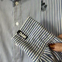 LOWRYSFARM ストライプ柄長袖シャツ