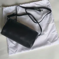 THE ROW 黒 レザー サコッシュ 保存袋付き·