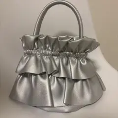 シルバー フリル 2wayバッグ