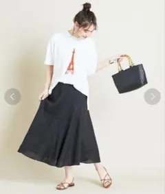 BEAUTY&YOUTH UNITED ARROWS 麻サーキュラースカートのサムネイル