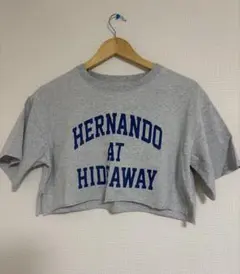 WEGO 半袖Tシャツ グレー ロゴプリント S