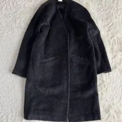 agnes b. イタリア製 ウールカシミヤポンチョ ケープ 黒 ブラック