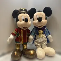 ディズニー ミッキーマウス　ぬいぐるみバッチ　セット