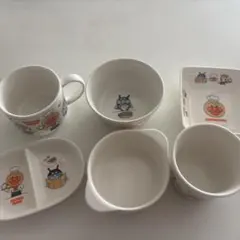 호빵맨 식기 세트 머그컵 플레이트 그릇 스카이라쿠 가스트