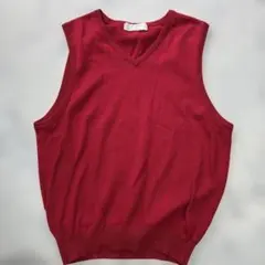 ✨美品✨ JOHN SMEDLEY BEAMS F ニットベスト　赤のサムネイル