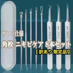 K24 preceed 角栓取り収納ケース付き ニキビ針 抗菌ステンレス 鏡付き 