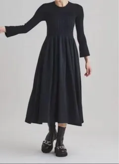 【美品】グレースコンチネンタル　ホールガーメント　ワンピース　ブラック36