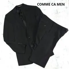 【美品】COMME CA MEN コムサメン ブラック ピンストライプ スーツ