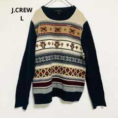 J.CREW ジェイクルー ビジュー付き ウール セーター L マルチカラー