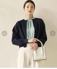 green label relaxing クロップドカーディガン