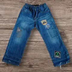 デニム パンツ パッチ刺繍 110cm