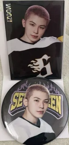 SEVENTEEN HOME WOOZI 缶バッジ フォトカード　2点セット