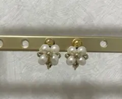イヤリング　淡水パール　ゴールド