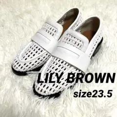 未使用品❣️Lily BROWN メッシュローファー ホワイト23.5cmのサムネイル