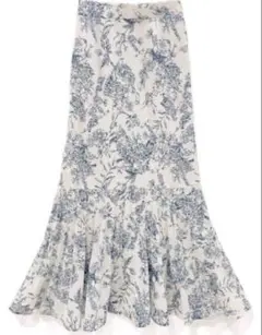 GRL 花柄プリーツ切替マーメイドスカート al111 Mサイズ