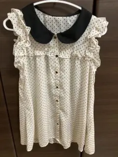 INGNI ノースリーブブラウス　ドット柄