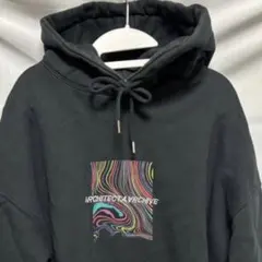 A4A グラフィックパーカー バックプリントあり　ブラック　FREE