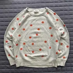 【archive】Acne Studios ドットスウェット グレーオレンジ