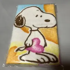 ★新品　未開封★ スヌーピー　ウォッシュタオル　約31×36㎝　オレンジ系
