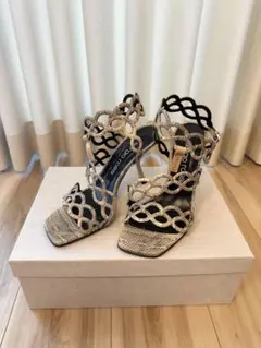 JIMMY CHOO 装飾ストラップサンダル