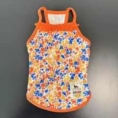 DOG DEPT 犬服 タンク Mサイズ 花柄 オレンジのサムネイル
