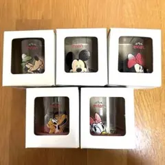【新品未使用】evian×ディズニー キャラクターグラス　5個セット