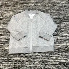 グレー ジップアップ スウェットアウター パーカー 90cm