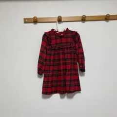 next 赤と黒のチェック柄ワンピース ４歳用　104センチ